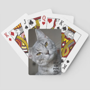 Anpassningsbar Best cat Mamma någonsin Modern Tren Casinokort