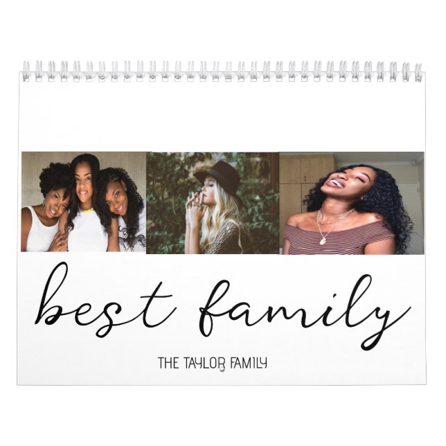 Anpassningsbar Best Family Photo Collage Script 20 Kalender (Omslag)