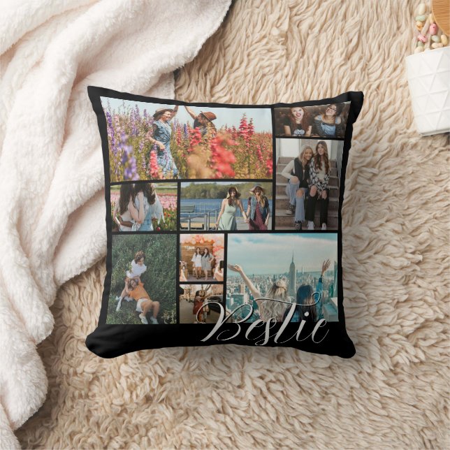 Anpassningsbar Best Friend Photo Collage Gift for  Kudde (Filt)