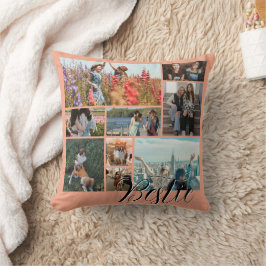 Anpassningsbar Best Friend Photo Collage Gift for Kudde
