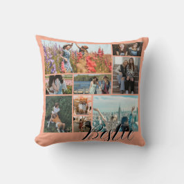 Anpassningsbar Best Friend Photo Collage Gift for Kudde