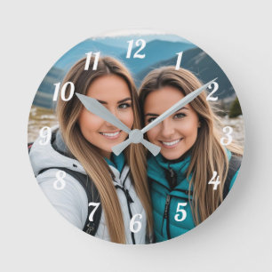 Anpassningsbar Best Friends Bild Rund Klocka