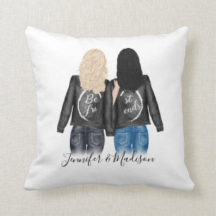 Anpassningsbar Best Friends Hair Stil BFF Besties Kudde