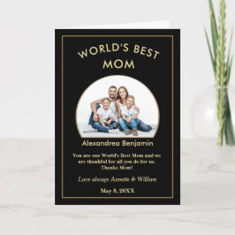 Anpassningsbar Best Mamma Mor Family Photo Persona Anteckningskort