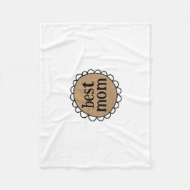 Anpassningsbar BEST MAMMA Scalloped Kant Fleecefilt