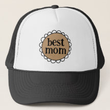 Anpassningsbar BEST MAMMA Scalloped Kant Truckerke