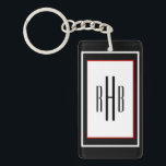Anpassningsbar Best Man Monogram Keychain<br><div class="desc">Lägg till text. Anpassningsbarnas nyckelkedja för monogram</div>