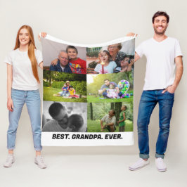 Anpassningsbar Best morpa någonsin, 6 fotokollage Fleecefilt