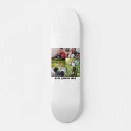 Anpassningsbar Best morpa någonsin, 6 fotokollage Mini Skateboard Bräda 18,5 Cm