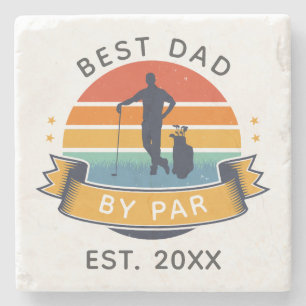 Anpassningsbar Best Pappa efter Par Golfing Far Ke Stenunderlägg