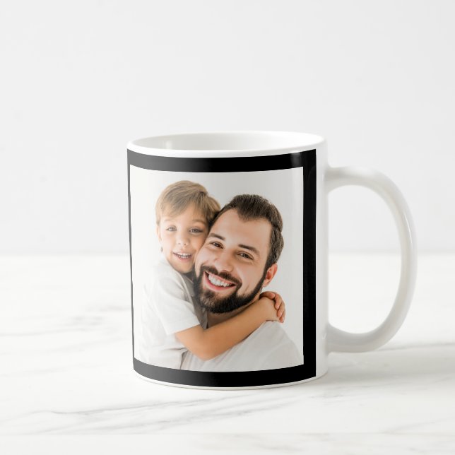 Anpassningsbar Best Pappa efter Par Photo Kaffemugg (Höger)