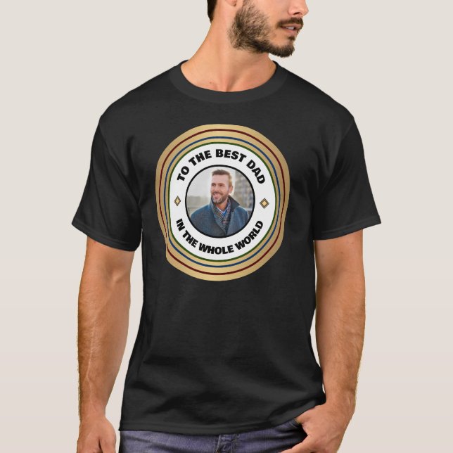 Anpassningsbar Best Pappa Far Photo Personalize T- T Shirt (Framsida)