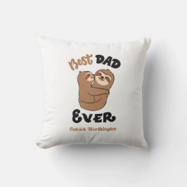 Anpassningsbar Best Pappa någonsin Cute Sloth Kudde