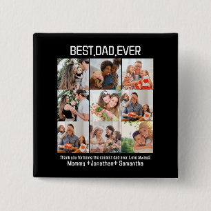 Anpassningsbar Best Pappa någonsin Fars dag 9 Phot Knapp