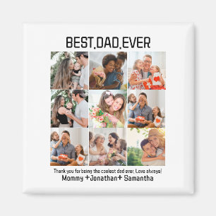 Anpassningsbar Best Pappa någonsin Fars dag 9 Phot Magnet