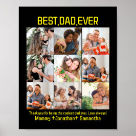 Anpassningsbar Best Pappa någonsin Fars dag 9 Phot Poster