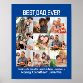 Anpassningsbar Best Pappa någonsin Fars dag 9 Phot Poster