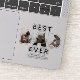 Anpassningsbar Best Pappa någonsin Fars dag Photo Klistermärken