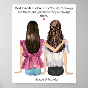 Anpassningsbar Besties Gift   Bästa vänner Poster