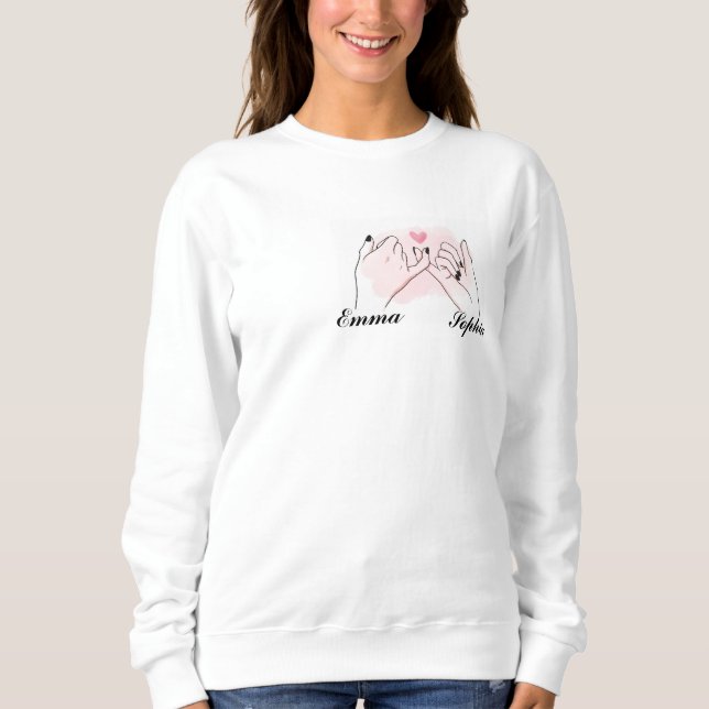 Anpassningsbar Besties Sweatshirt, Best Friends Gi T Shirt (Framsida)