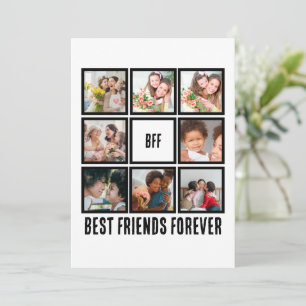 Anpassningsbar BFF Bästa vänner för 8 fotosamlinga Julkort