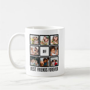 Anpassningsbar BFF Bästa vänner för 8 fotosamlinga Kaffemugg