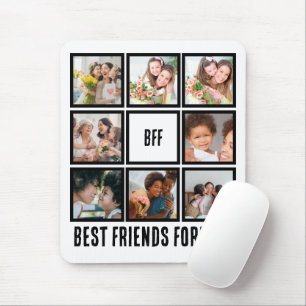 Anpassningsbar BFF Bästa vänner för 8 fotosamlinga Musmatta