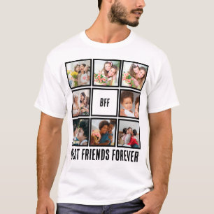 Anpassningsbar BFF Bästa vänner för 8 fotosamlinga T Shirt