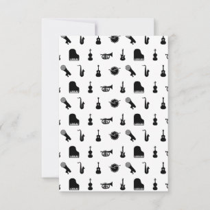 ANPASSNINGSBAR BG FÄRG för Tilldelade musikinstrum Tack Kort