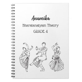 Anpassningsbar Bharatanatyam dansteori Spiral Anteckningsbok