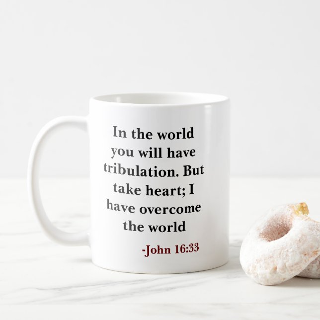 Anpassningsbar bibel vers Christian Kaffemugg (Med munk)