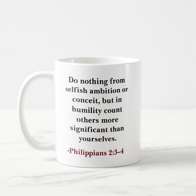 Anpassningsbar bibel vers Christian Kaffemugg (Vänster)