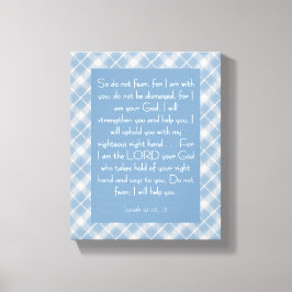 Anpassningsbar Bibelvers Jesaja 41:10, 13 Canvastryck