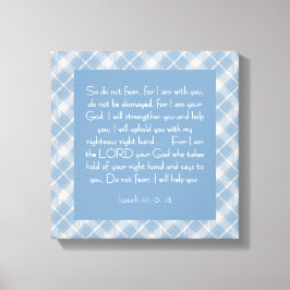 Anpassningsbar Bibelvers Jesaja 41:10, 13 Canvastryck