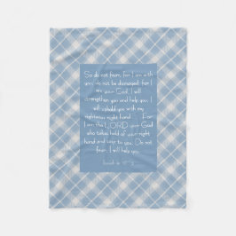 Anpassningsbar Bibelvers Jesaja 41:10, 13 Fleecefilt