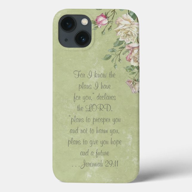 Anpassningsbar Bible Verse Blommigt Shabby chic Te (Baksida)