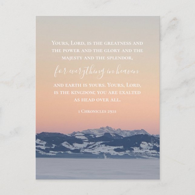 Anpassningsbar Bible Verse | Swiss Alpernas Origin Vykort (Framsida)