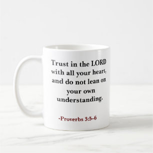Anpassningsbar Bible verse Trust i LORD Kaffemugg