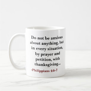 Anpassningsbar Bible verse Var inte orolig Kaffemugg