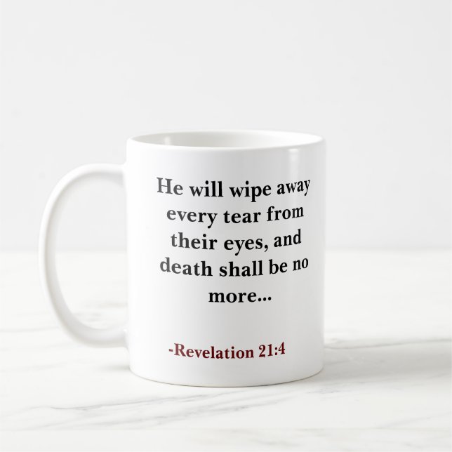 Anpassningsbar Bible-versen kommer att torka bort  Kaffemugg (Vänster)