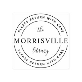 Anpassningsbar Bibliotek Namn, tack, gå tillbaka m Stämpel