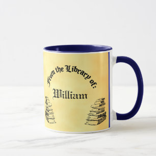 Anpassningsbar "Bibliotek of" Bok Reading Mugg