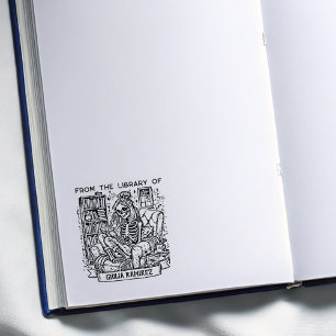 Anpassningsbar Bibliotek Skull Stämpel