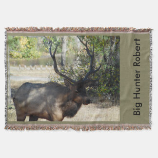 Anpassningsbar Big Bull Elk Throw Blanket Home Dec Filt