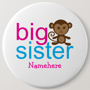Anpassningsbar Big Sister Monkey-knappar Knapp