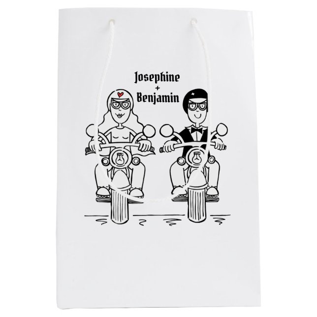 Anpassningsbar Biker Motorcykel Bröllop Medium Gif (Framsidan)