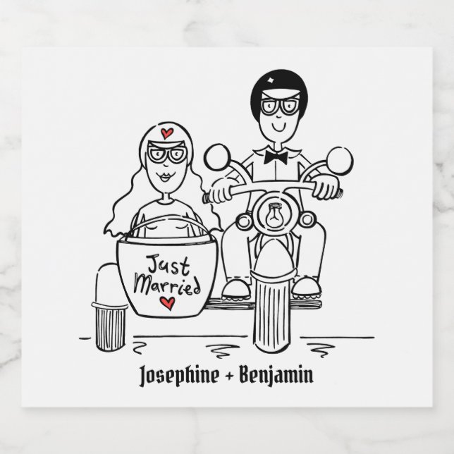 Anpassningsbar Biker: Motorcykeletiketter Bröllop  Ölflaska Etikett (Singel etikett)