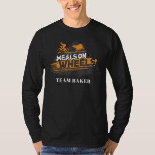 Anpassningsbar Biking Måltider på Hjul Cycling Tea T Shirt