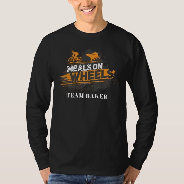 Anpassningsbar Biking Måltider på Hjul Cycling Tea T Shirt (Framsida)