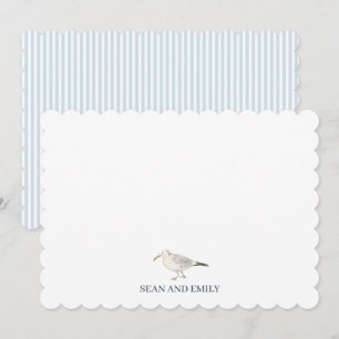 Anpassningsbar Bird Watercolor Logotyp Nautical Be Tack Kort